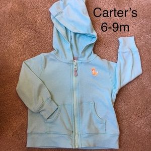 ‼️3 for $10‼️ 6-9m Carter’s blue hoodie